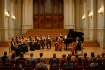 Koncert muzyki klasycznej we Wrocławiu – występ kameralny w sali koncertowej Akademii Muzycznej z udziałem publiczności
