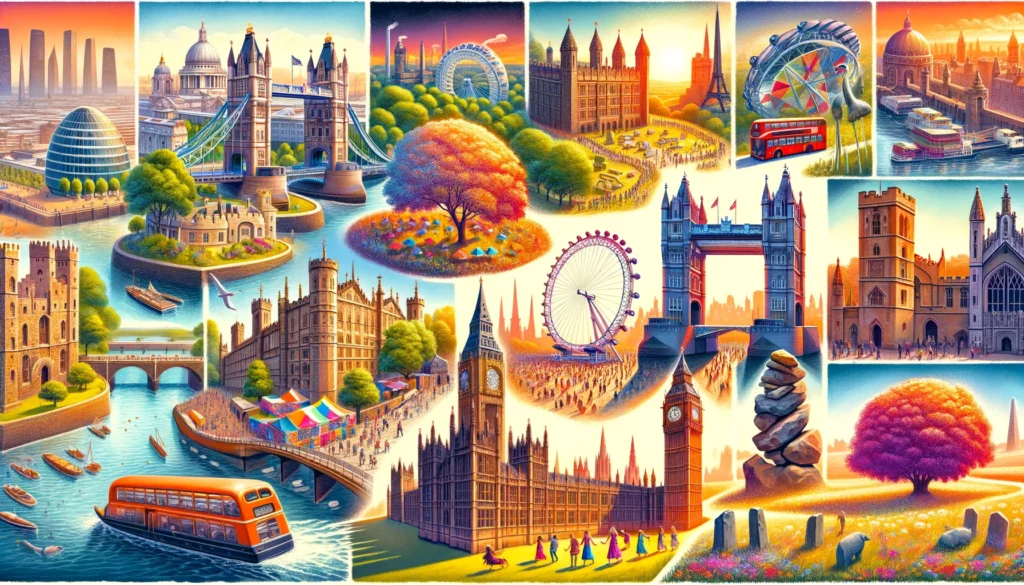 Najważniejsze atrakcje turystyczne Wielkiej Brytanii latem: Tower of London, London Eye, Pałac Buckingham i inne.