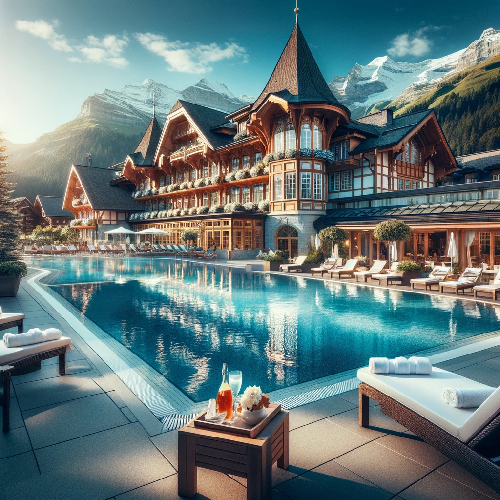 Elegancki hotel ze spa i basenem termalnym w Szwajcarii