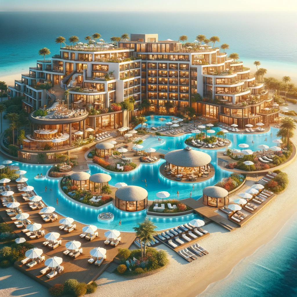 Luksusowy kurort All Inclusive w Egipcie z plażą i basenami