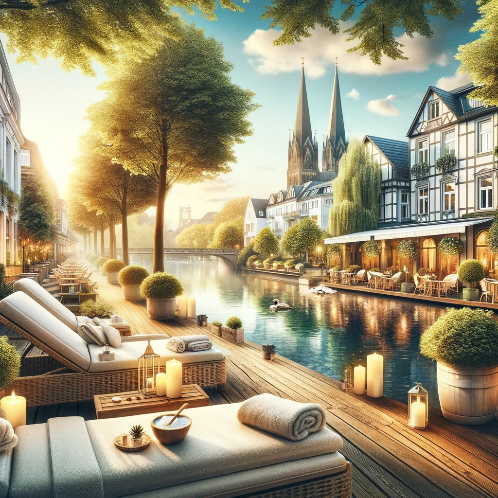 Relaksująca scena w Dortmundzie z spa, parkami i przytulnymi kawiarniami