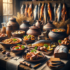 Tradycyjne łotewskie potrawy na stole