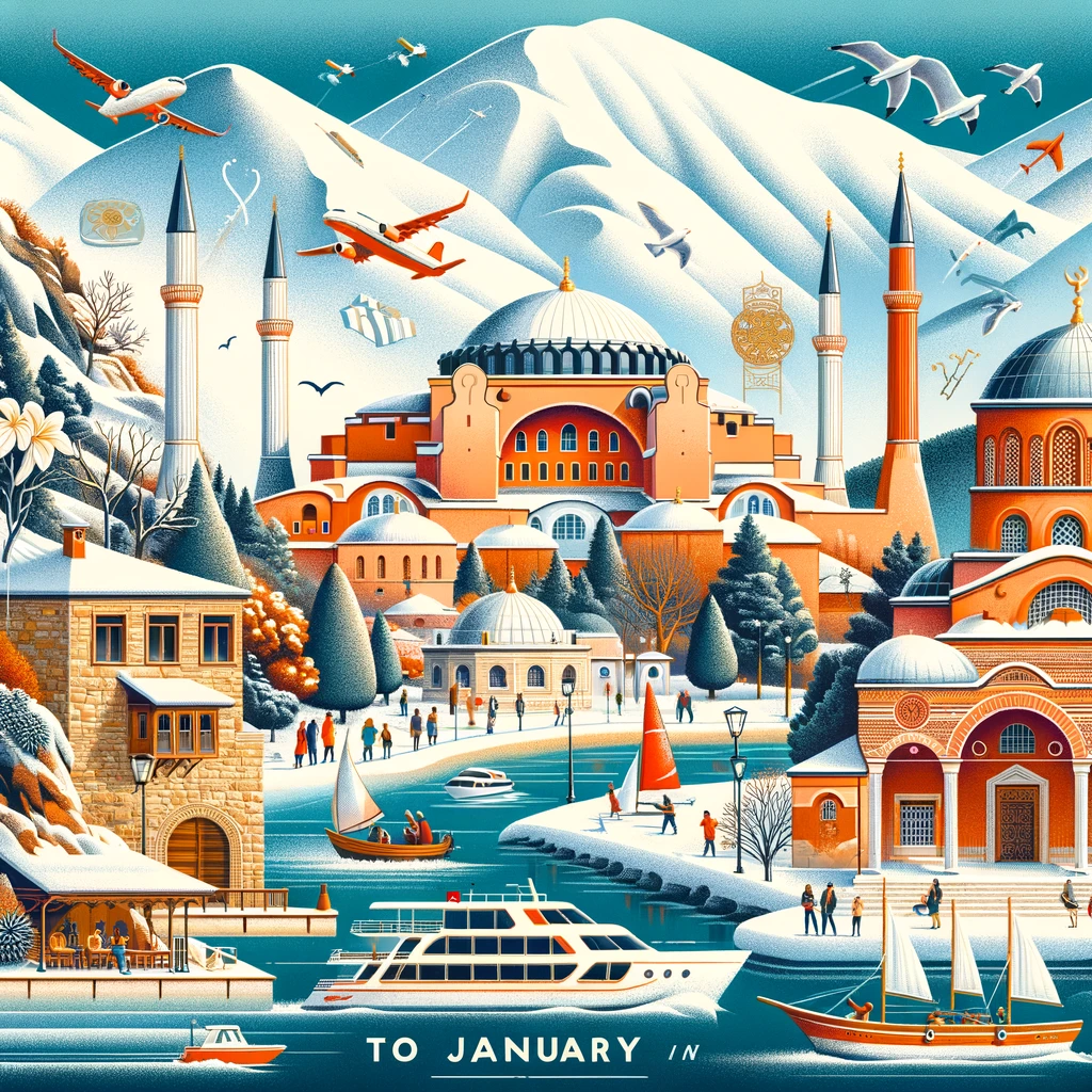 Podróże po Turcji w styczniu: od górskich stoków do historycznych zabytków i spokojnych plaż.