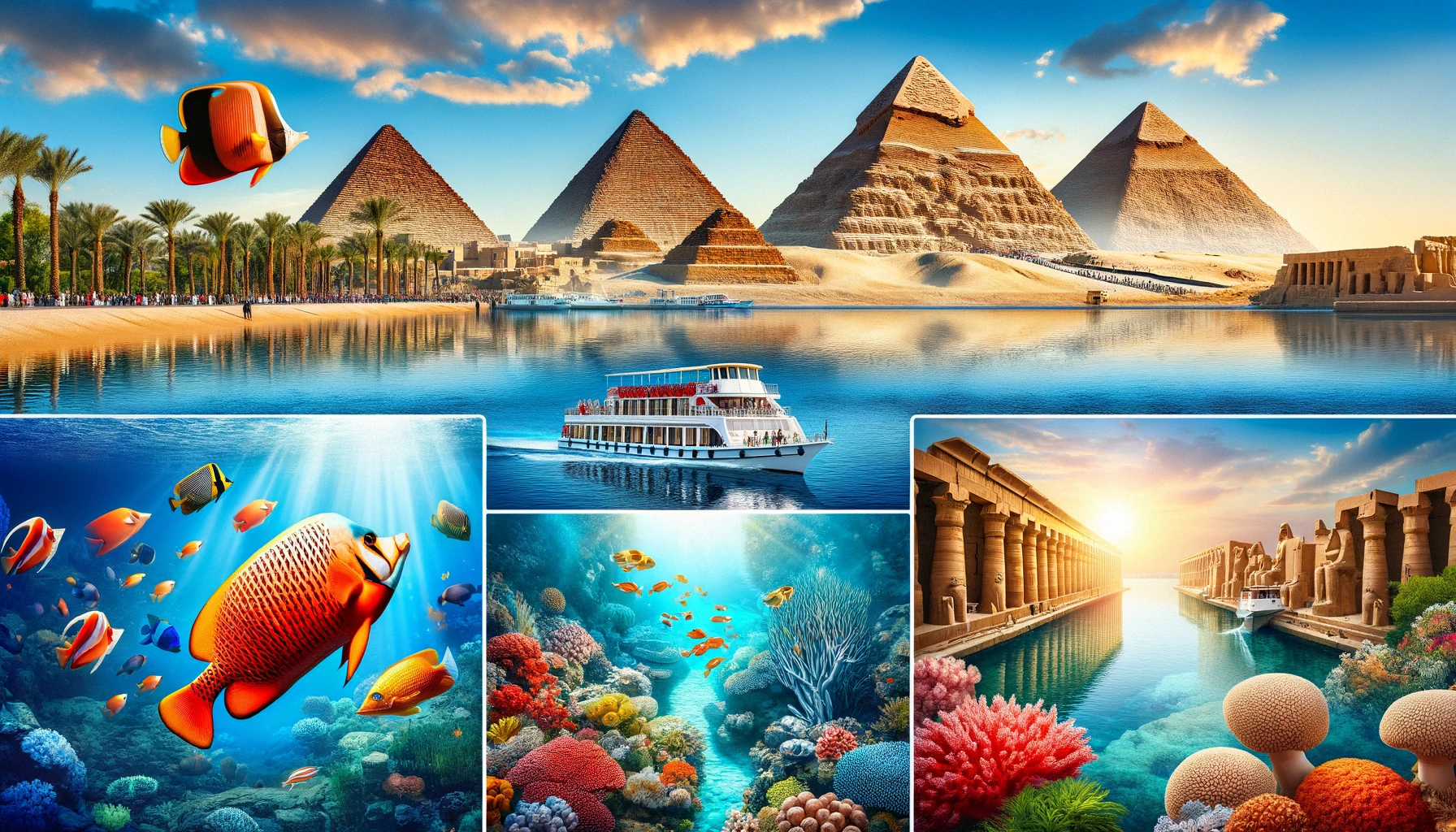 Wielkie Piramidy w Gizie, świątynie w Luksorze, koralowe rafy Morza Czerwonego i rejs po Nilu - atrakcje Egiptu w lutym