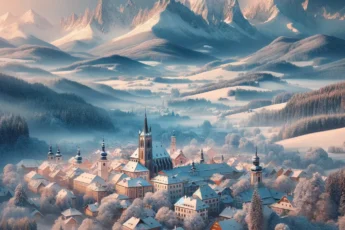 Zimowy pejzaż w Czechach, idealne miejsce na urlop w lutym