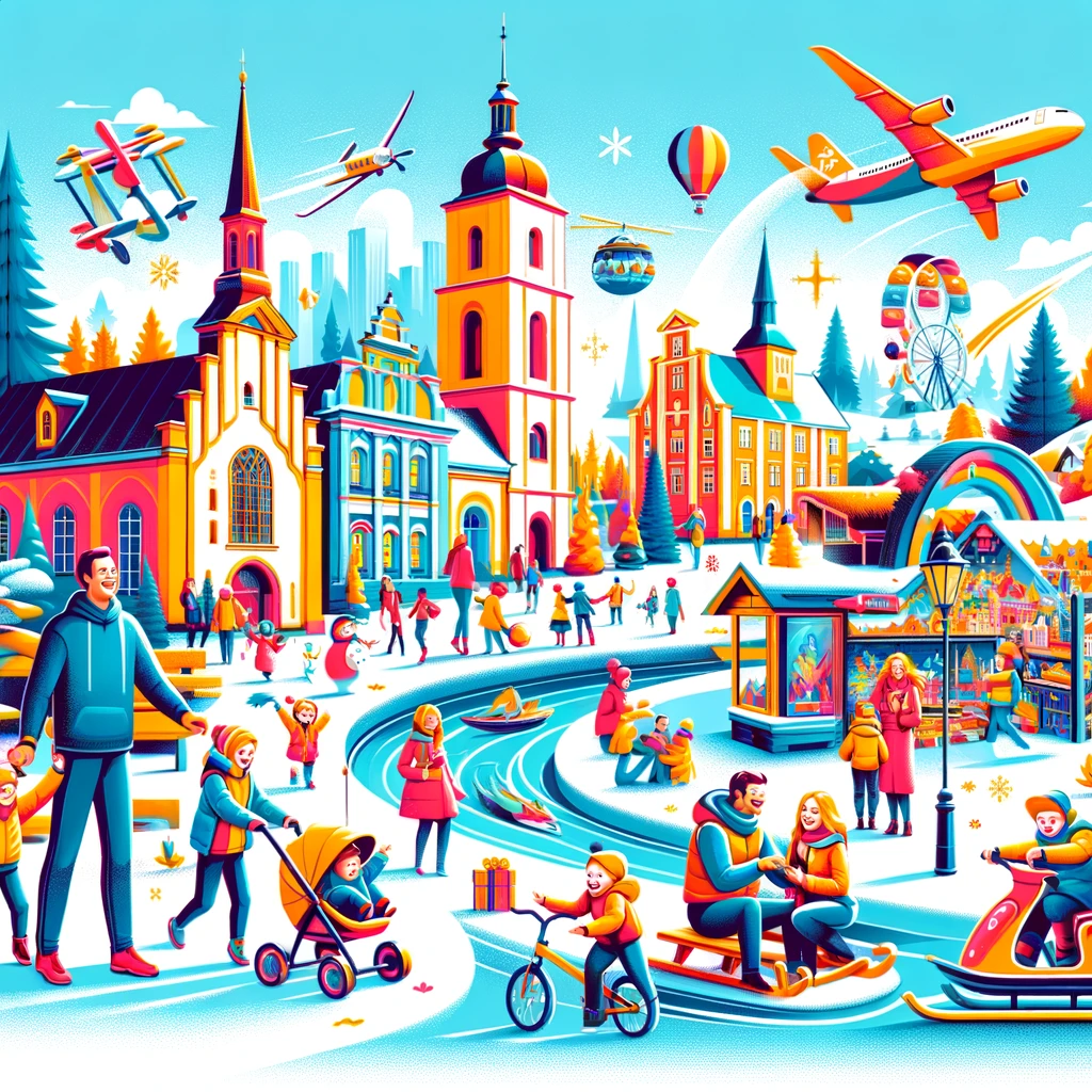 Rodzinne atrakcje w Litwie: muzeum, park zabaw, zabawy na śniegu