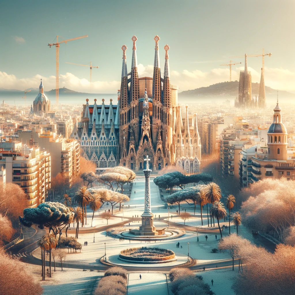 Barcelona w lutym: Spokojna Sagrada Família i Park Güell
