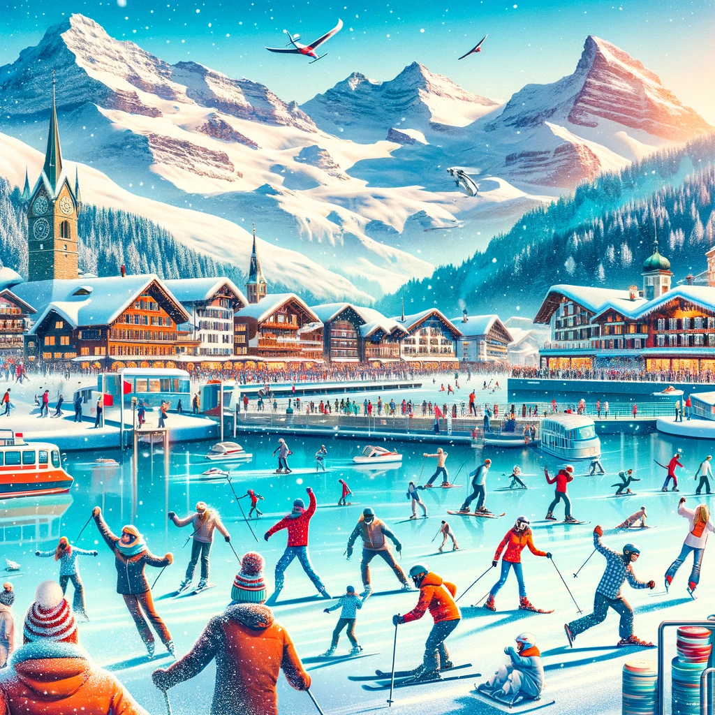 Różnorodność zimowych aktywności w Szwajcarii: narciarstwo, snowboard i łyżwiarstwo
