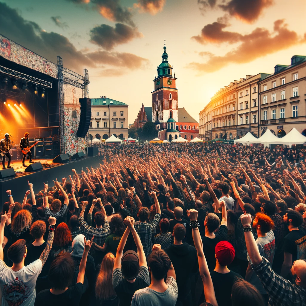 Nowoczesny koncert punkrockowy w Krakowie z różnorodną publicznością