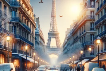 Paryż w lutym: romantyczna atmosfera zimowego miasta z Wieżą Eiffla