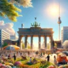 Berlin w marcu: Kolorowy obraz przedstawiający wiosenną atmosferę w mieście