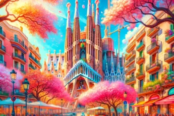 Barcelona w marcu - wiosenna aura przy Sagrada Familia