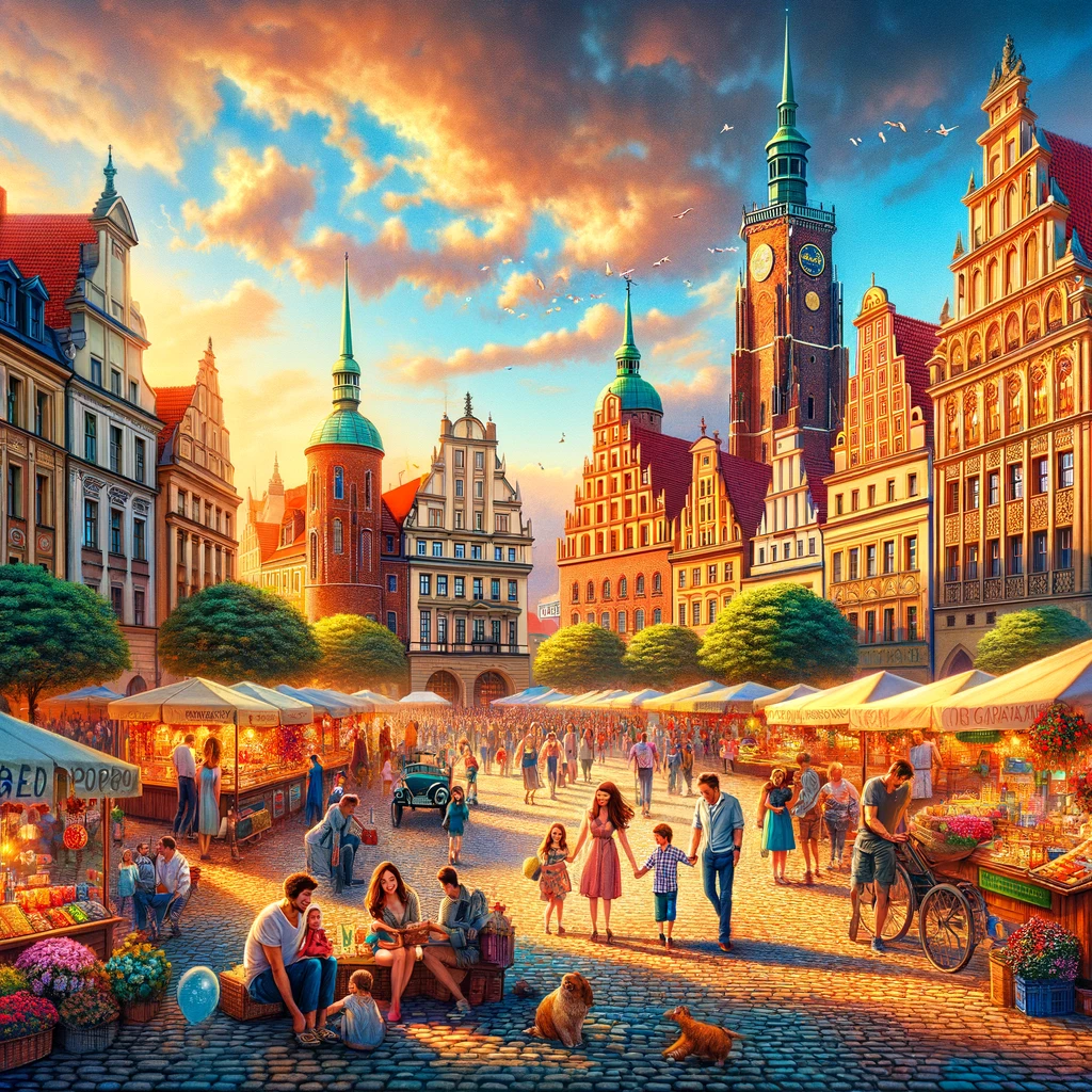 Wrocław w maju, pełen kolorów i życia na Rynku