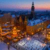 lodowisko i jarmark bożonarodzeniowy na Rynku we Wrocławiu zimą – atrakcje sezonowe, świąteczne światła i aktywny wypoczynek