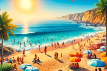Słoneczny dzień na plaży w Portugalii, maj - idealne miejsce na majówkę!