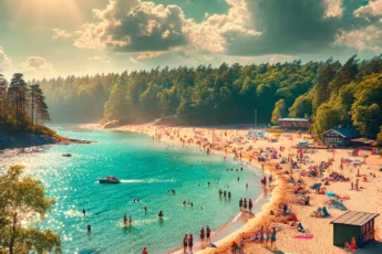 Piękna plaża w Szwecji, morze, piasek, lato