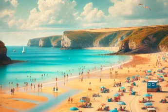 Piękna plaża w Wielkiej Brytanii