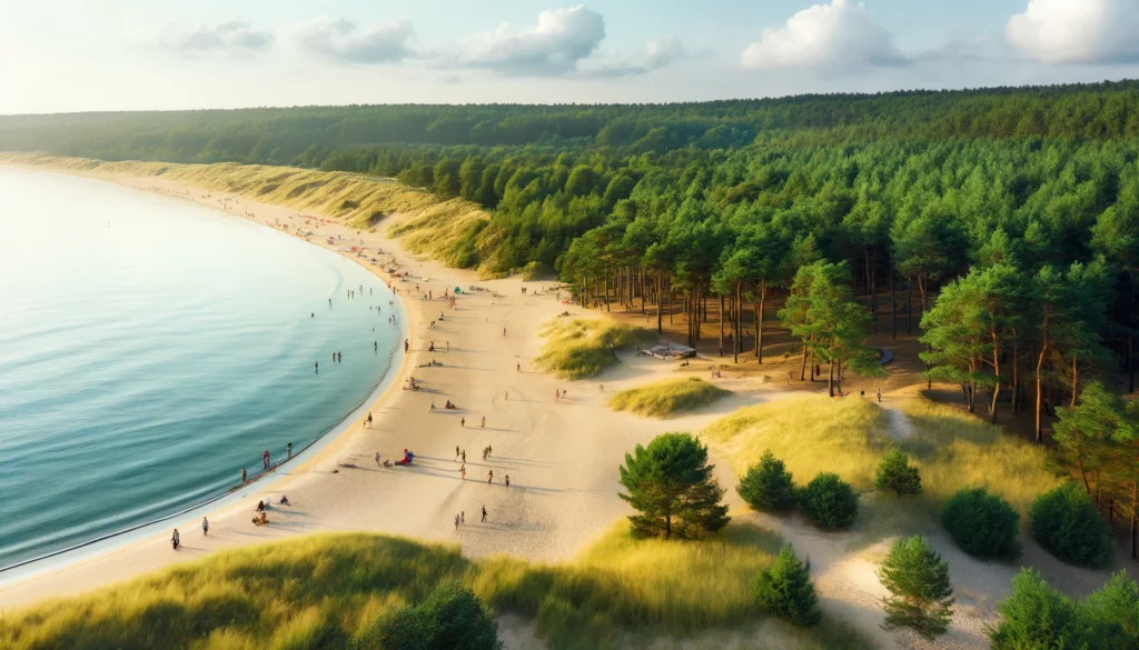 Plaża w Pervalce, Litwa