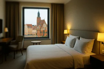 Widok z pokoju hotelowego na wrocławski Rynek – najlepsze noclegi w centrum miasta