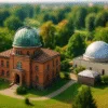 Obserwatorium astronomiczne i planetarium wśród zieleni, idealne miejsce na edukacyjny spacer po Wrocławiu