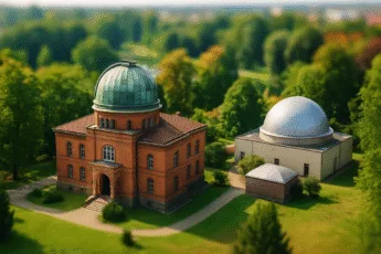 Obserwatorium astronomiczne i planetarium wśród zieleni, idealne miejsce na edukacyjny spacer po Wrocławiu
