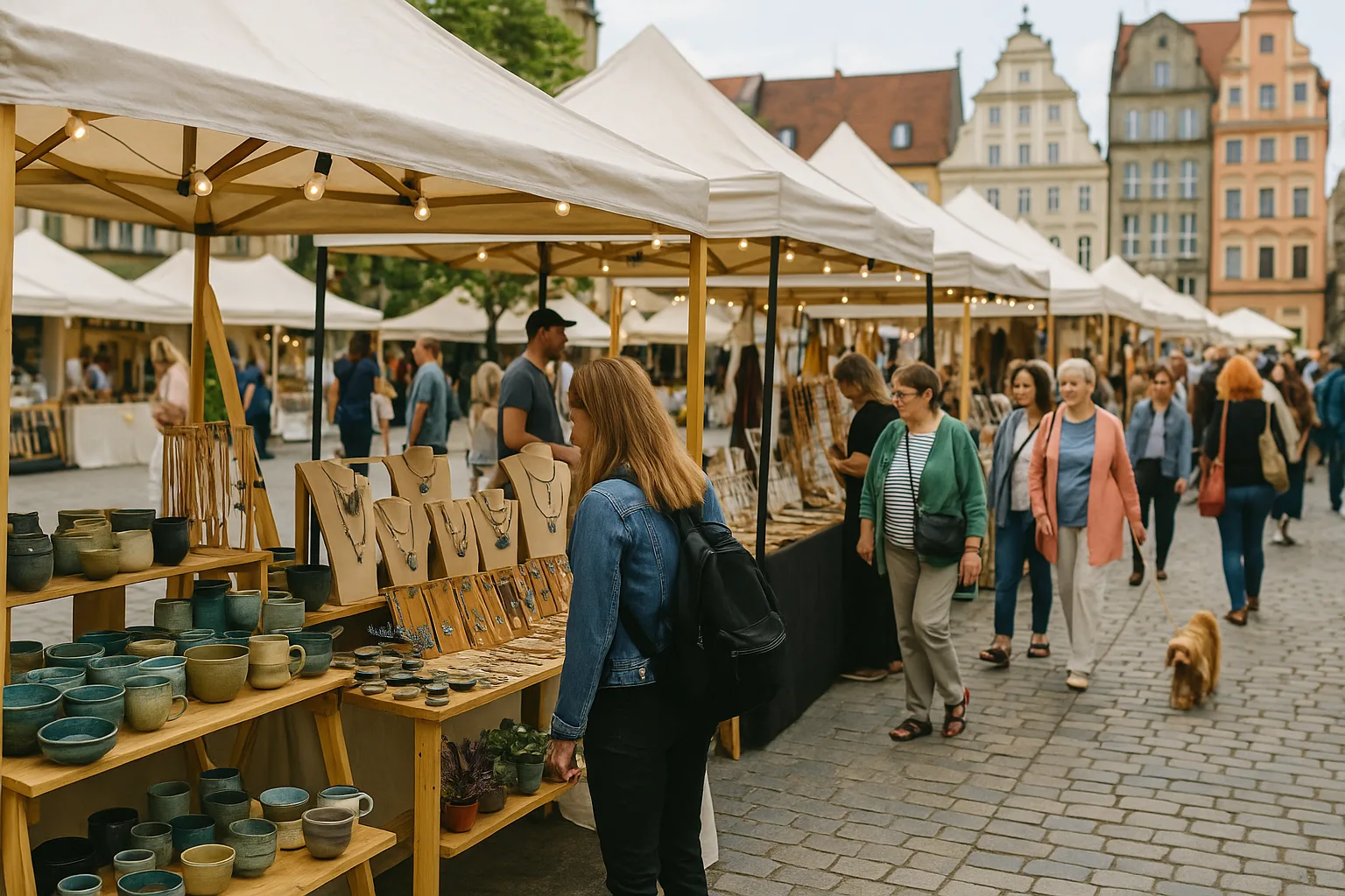 Stoiska z rękodziełem na Targach rzeczy niepospolitych Artishop we Wrocławiu