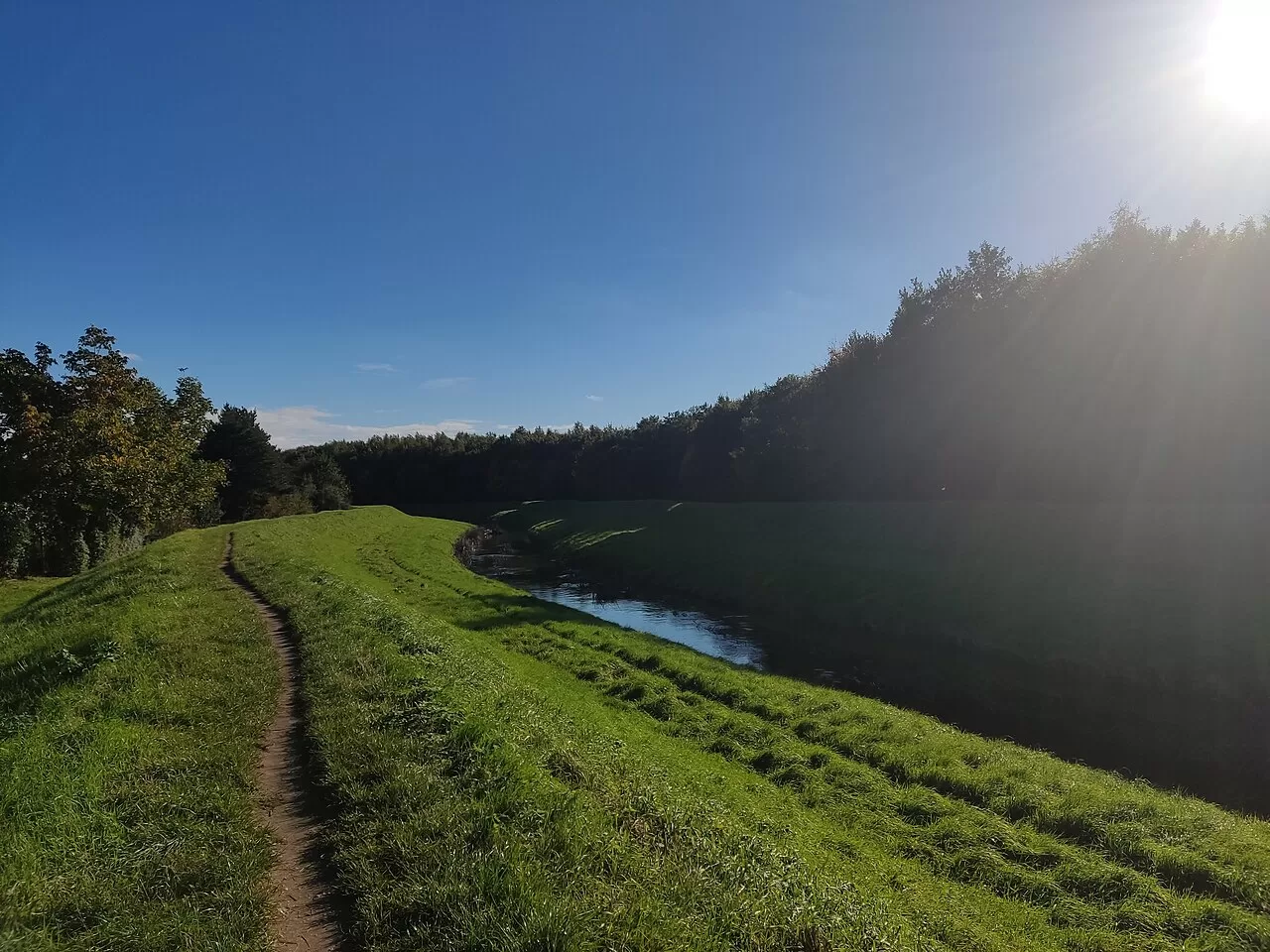 The Ślęza river beside Millennium Park