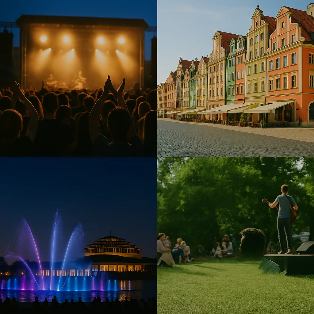 Weekend we Wrocławiu 29–31 sierpnia 2025 – koncerty plenerowe, kolorowe kamienice Rynku, fontanna multimedialna i parkowe wydarzenia