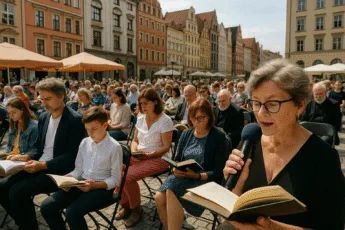 Narodowe Czytanie 2025 we Wrocławiu – mieszkańcy i aktorzy czytają poezję Jana Kochanowskiego