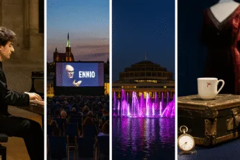 Wrocław 2 września 2025 – Chopin & Friends, kino na dachu Ennio, Fontanna Multimedialna, wystawa Titanic