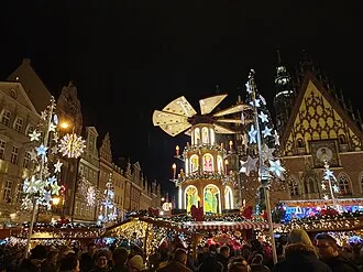 Ярмарок на площі Ринок у Вроцлаві, грудень 2019 року